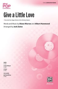 Give a Little Love SATB choral sheet music cover Thumbnail